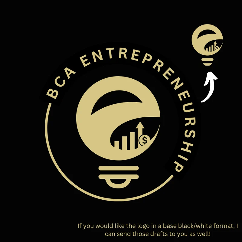 BCA Entrepreneurship Club logo, gold version, by AIA