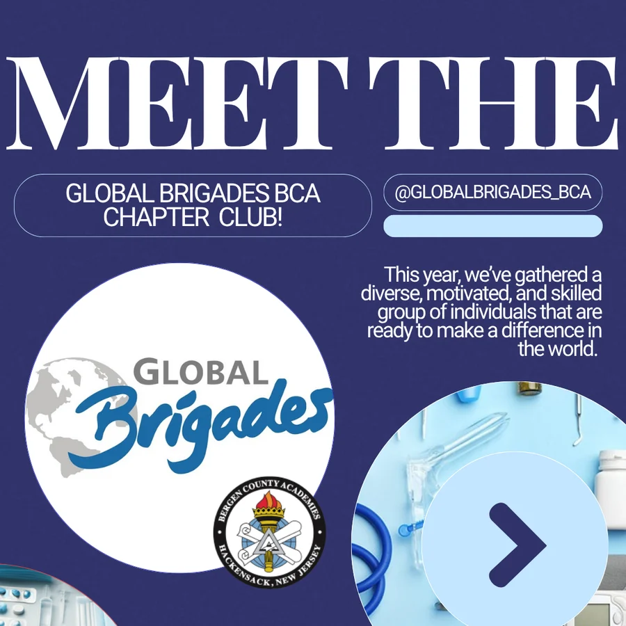 Global Brigades BCA chapter 'Meet the team' post designed by AIA