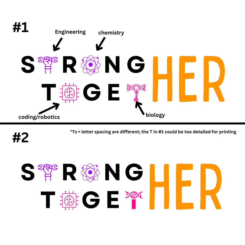 StrongHER TogetHER logo concepts by AIA
